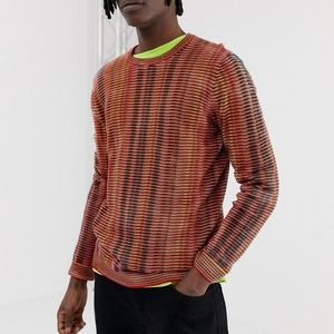 ASOS Sweater in Rainbow Stripe